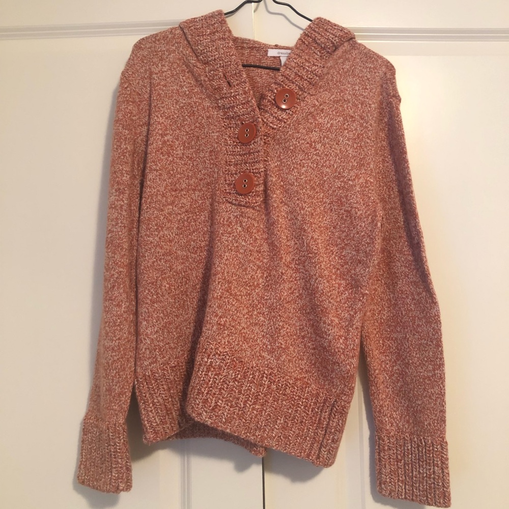 Cozy hooded sweater.